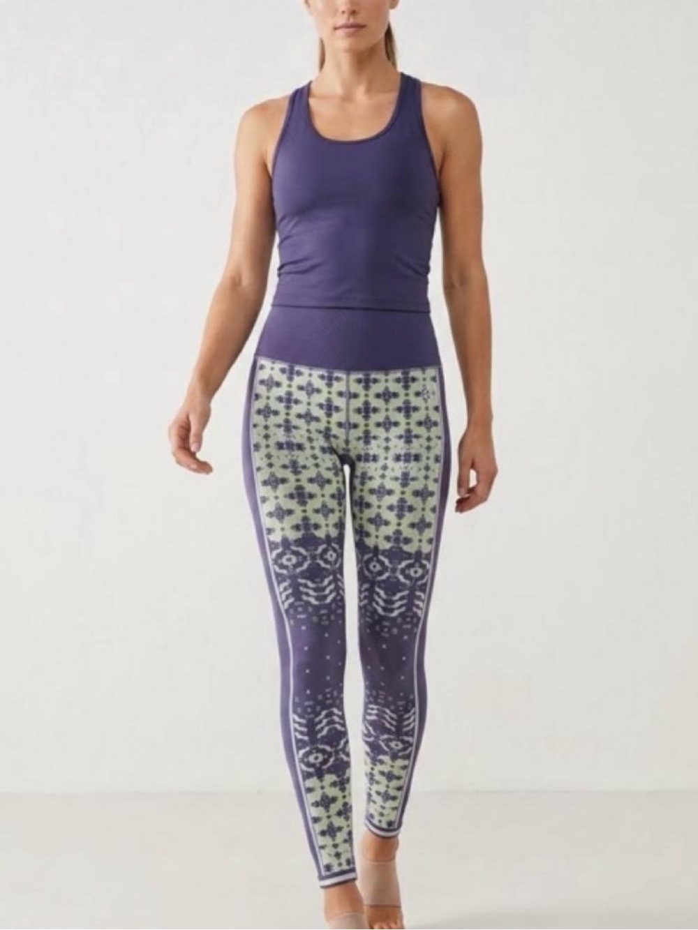 FREE PEOPLE Myoko Jacquard Base Layer Legging, NWOT, Blue/Green, Women’s M/L